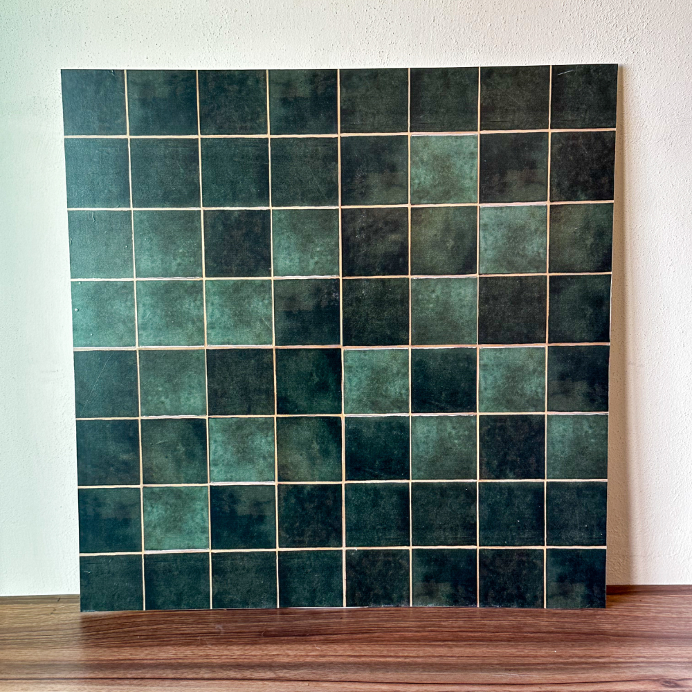 azulejo verde cuadrado 50x50cm